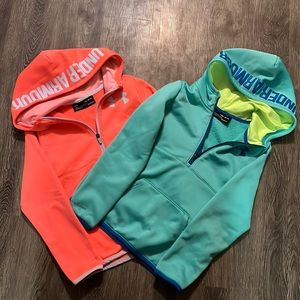 2 Under Armour girls hoodies, size YMD